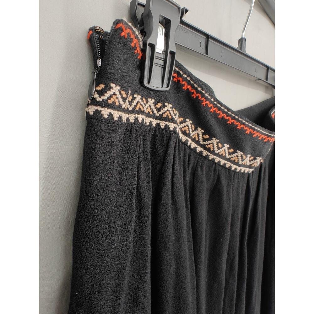 Elevenses Anthropologie Shorts 6 Black Boho Bohemian Western Flowy Pockets - Picture 4 of 10